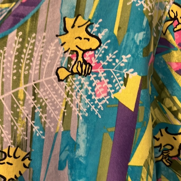 Peanuts Woodstock Scrub Top Size Medium Nurse Doctor Dentist Yellow Purple Blue - Picture 5 of 11